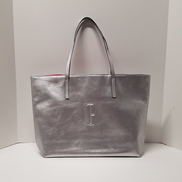 Clinique Silver Metallic Lightweight Tote - Large - Picture 1 of 10